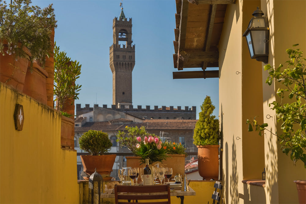 Florence Vista - sleeps 4 - terrace with stunning Florence rooftop views